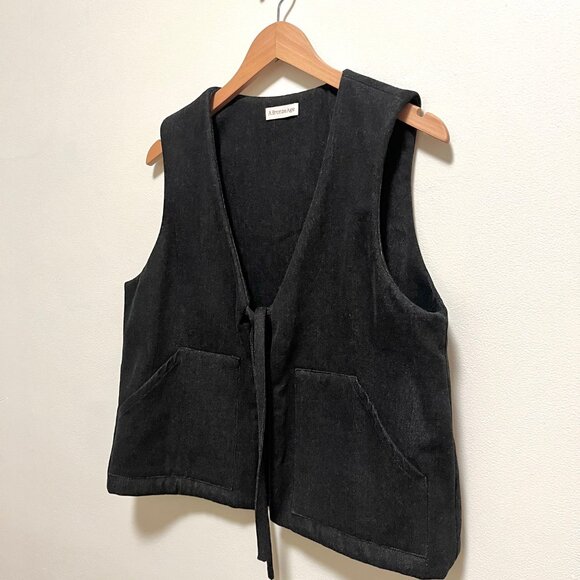 A Bronze Age Dylan Vest in Pebble Denim - Picture 3 of 9
